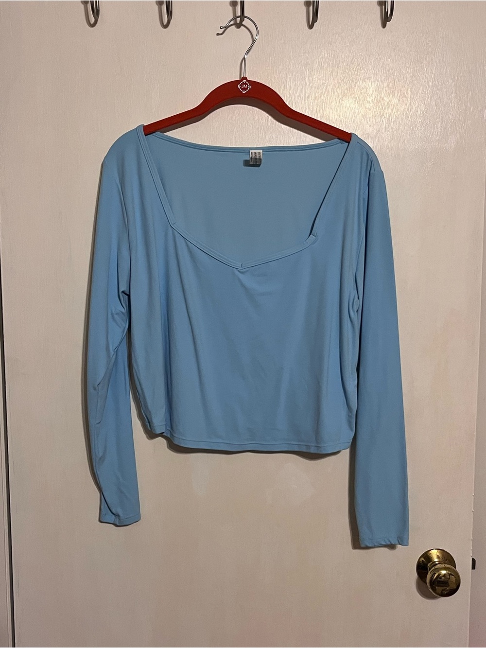 All in Motion Light Blue Cropped Long Sleeve